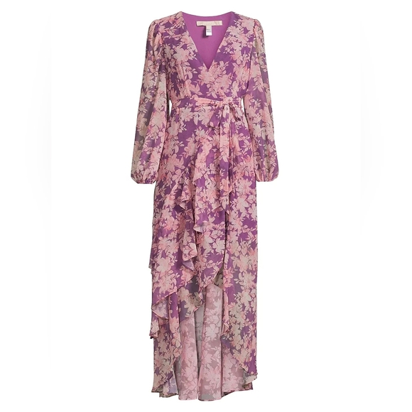 Hutch Dresses & Skirts - HUTCH 'Sadey' High-low Long Sleeve Chiffon Wrap Maxi Dress, NWT, Sz M